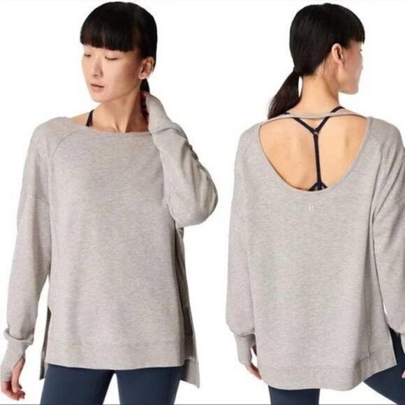 Sweaty Betty Oversized After Class Longline Scooped Back Sweatshirt Small - Picture 1 of 9